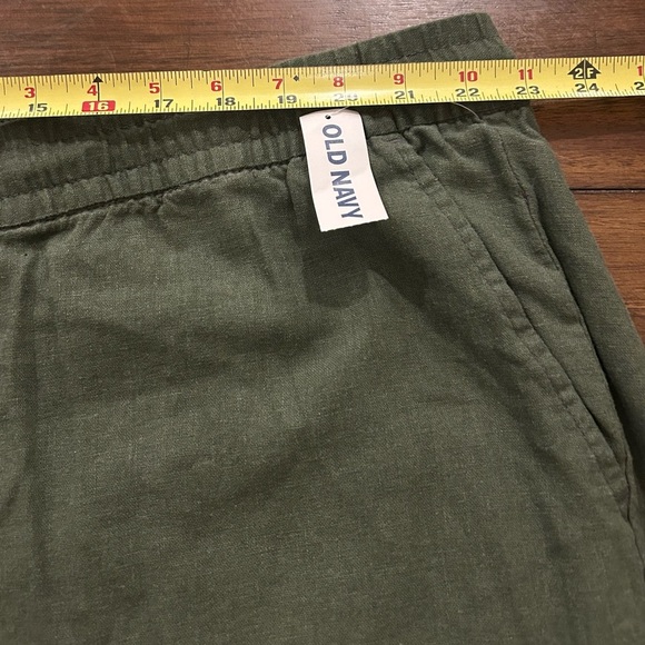 Old Navy Moss Green Mid-Rise Soft Wide-Leg Linen-Blend Pants Size XXL NEW - Picture 8 of 14